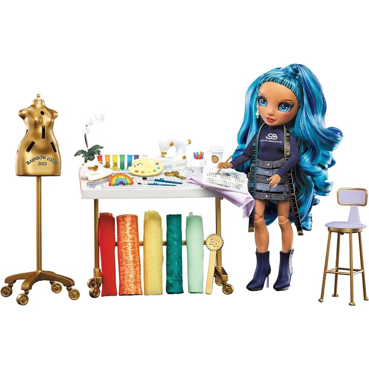 Кукла Rainow High, Skyler Bradshaw dream and design fashion with salon, blue, 28 cm