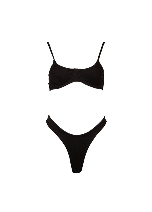 Дамски бански, GIGI, 2 части, Черен, SM