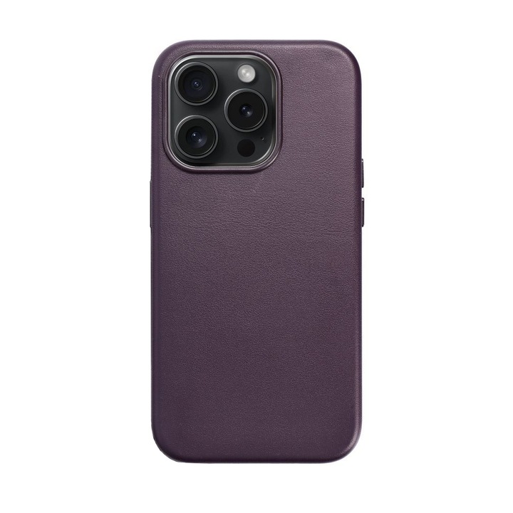 MagSafe védőtok Apple iPhone 15 Pro, Leather Mag, UltraX, CN2038, Violet telefonokhoz