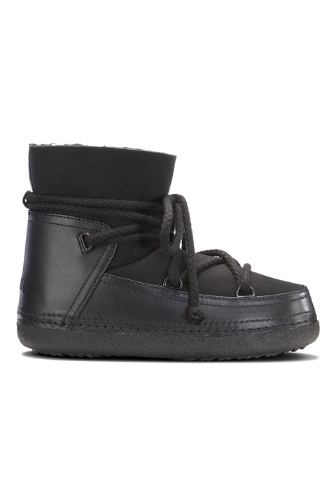 INUIKII, Ghete slip-on de piele si piele intoarsa, Negru