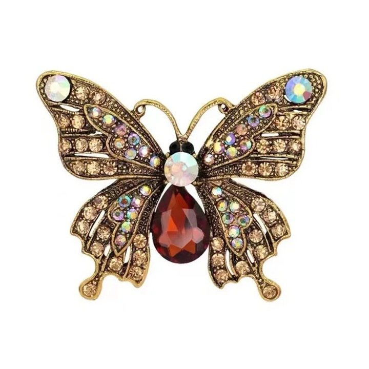 Brosa Fluturas 5615, Sic Moda, Auriu