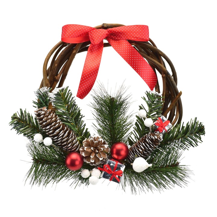 Coronita de rachita cu cadouri si panglica Ø25 cm