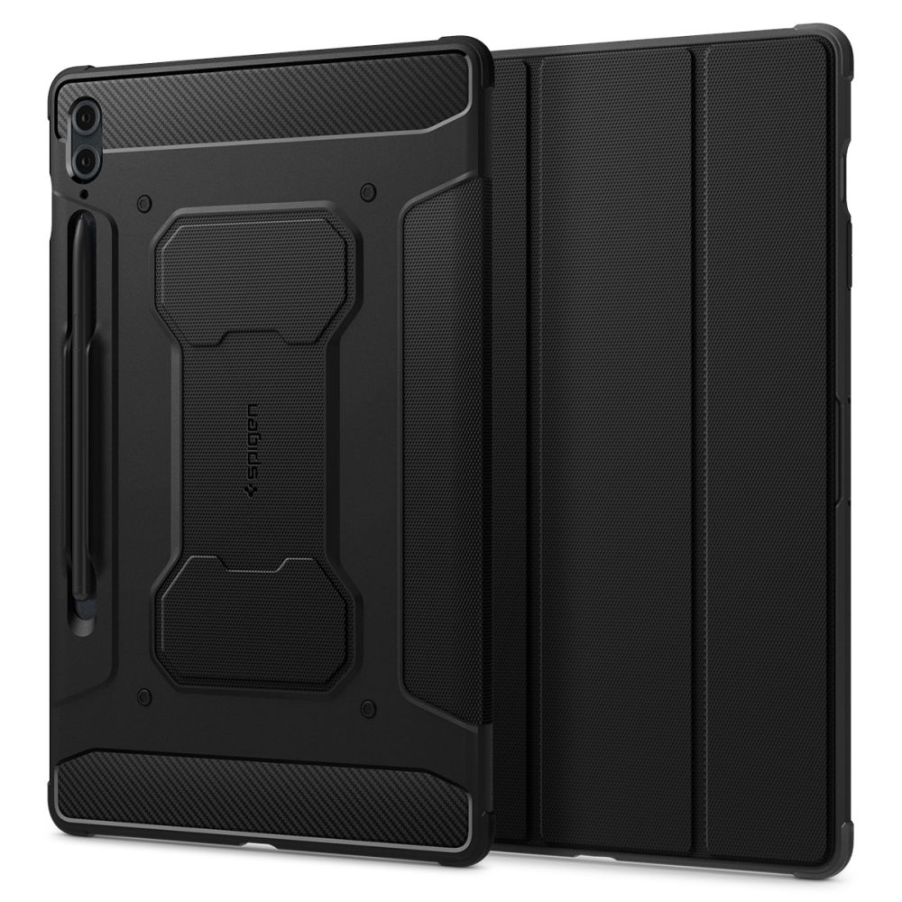 Husa Spigen Rugged Armor Pro compatibila cu Samsung Galaxy Tab S9 FE Plus 12.4 inch Black
