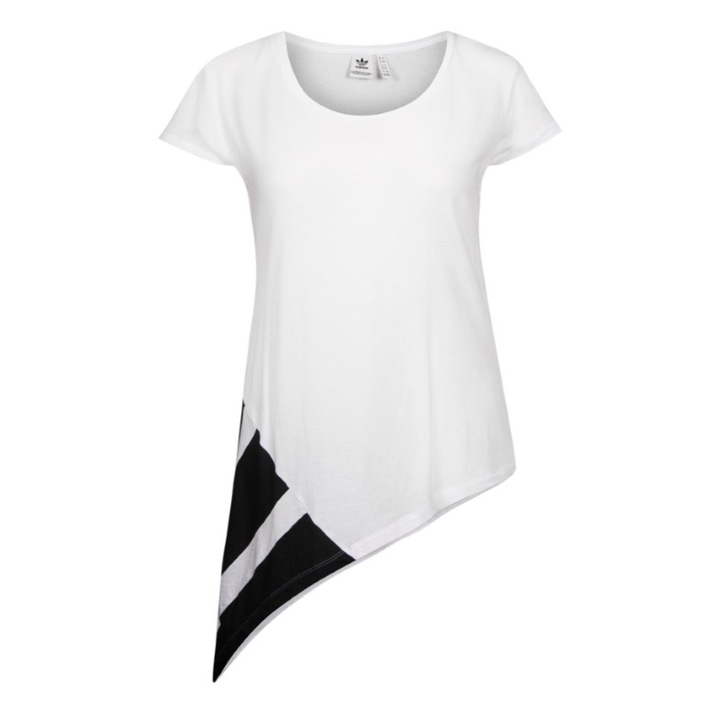 Tricou dama Adidas EQT BLOCK TEE; alb, M