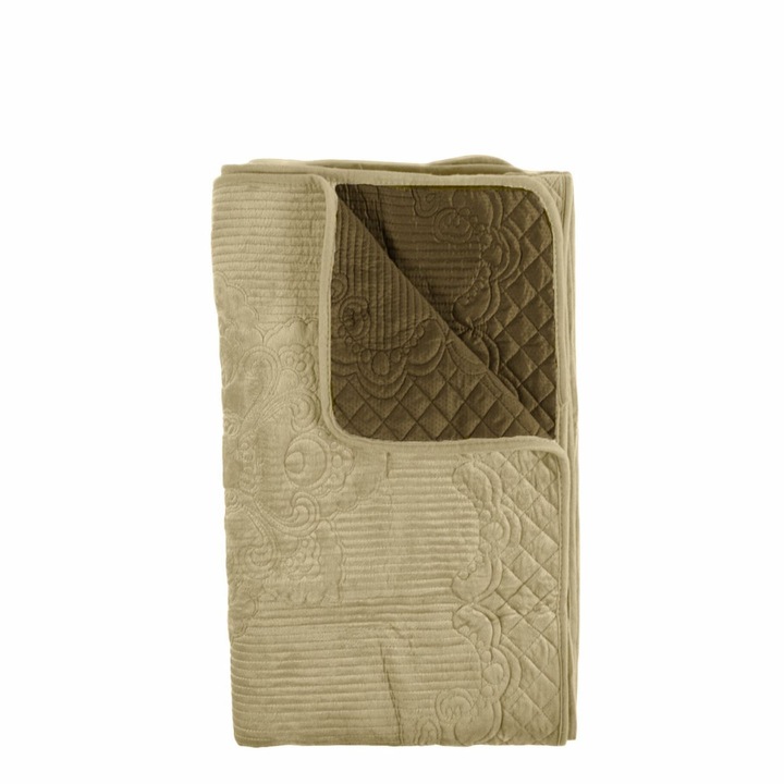 Cuvertura Canapea, Naimeed D4892S, 70x150cm, poliester, pufoasa, matlasata, Crem