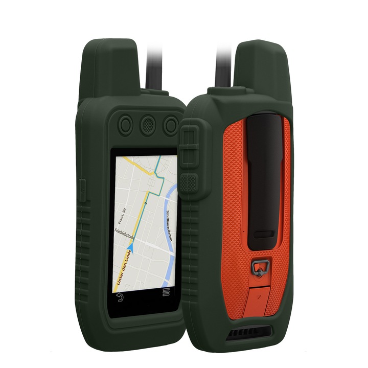 Husa GPS Kwmobile pentru Garmin Alpha 200, Verde, Silicon, 59668.80