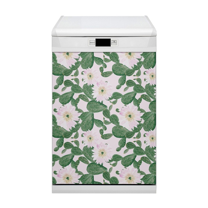 Magnet, de bucatarie decorativ, infloreste cacturile, Verde, 45 cm x 70 cm
