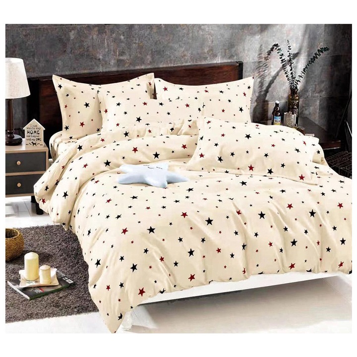 Hálószett EmonaMall S14954, 4 huzat, 6 darab, sárga