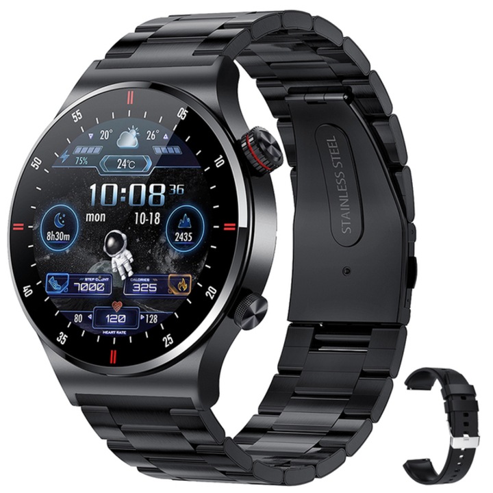 Smartwatch Colmi V65, AMOLED, IP68, Negru