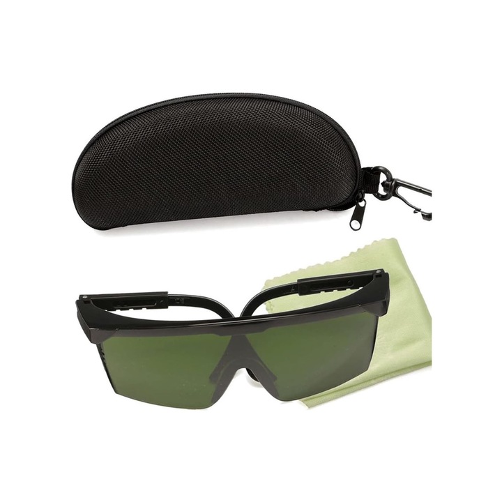Защитни очила, 200nm/2000nm, OD4+, 150 x 115mm, черно/зелено