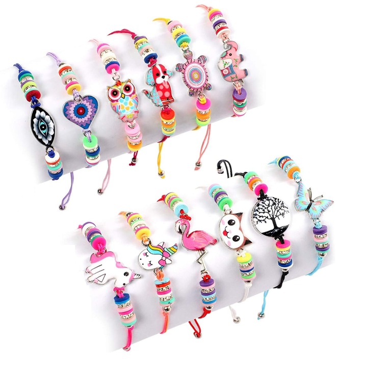 Set 12 Bratari pentru copii, Changdi, Multicolor