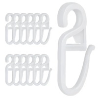 Carlige Perdea Home Sweet Paradise® Set 50 Bucati Plastic Rezistent Alb, Carlige Perdea Pentru Sine Si Draperii Cu Fixare Sigura, Carlige Perdea Durabile Pentru Montaj Rapid Si Alunecare Usoara, Accesorii Ferestre Practice Pentru Perdele Si Draperii