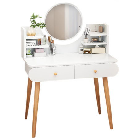 Masa de toaleta moderna, machiaj, alb, Muvu, 120x40x80 cm