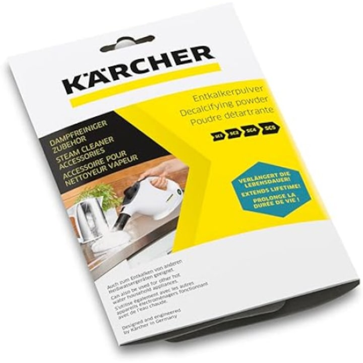 Препарат за отстраняване на котлен камък, Kärcher RM 511 (6 x 17 g) за парочистачки и други уреди с гореща вода