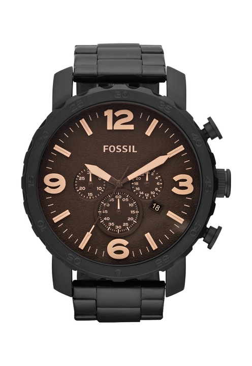 Fossil Черен часовник с хронограф