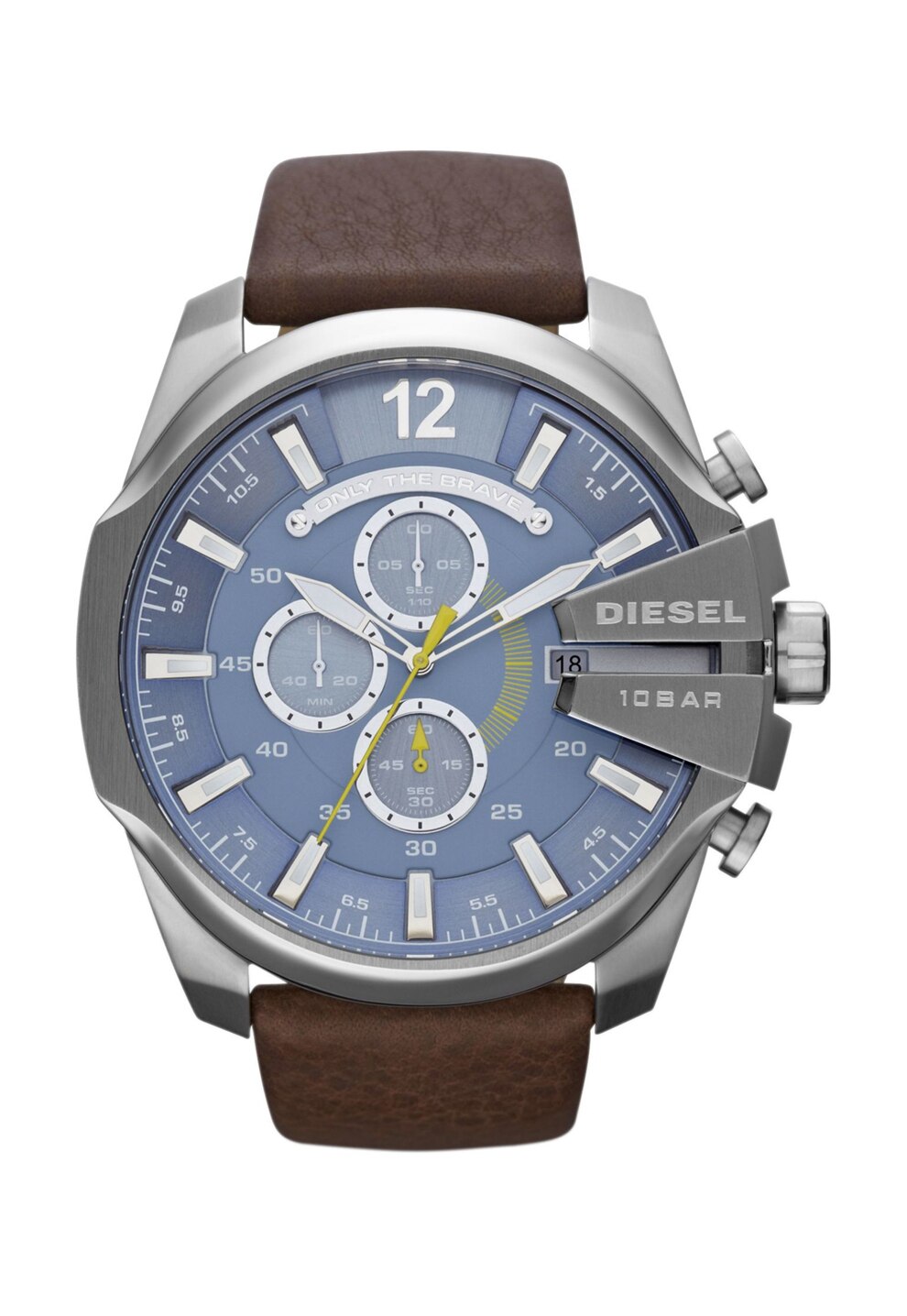 Diesel Ceas cronograf maro cu argintiu