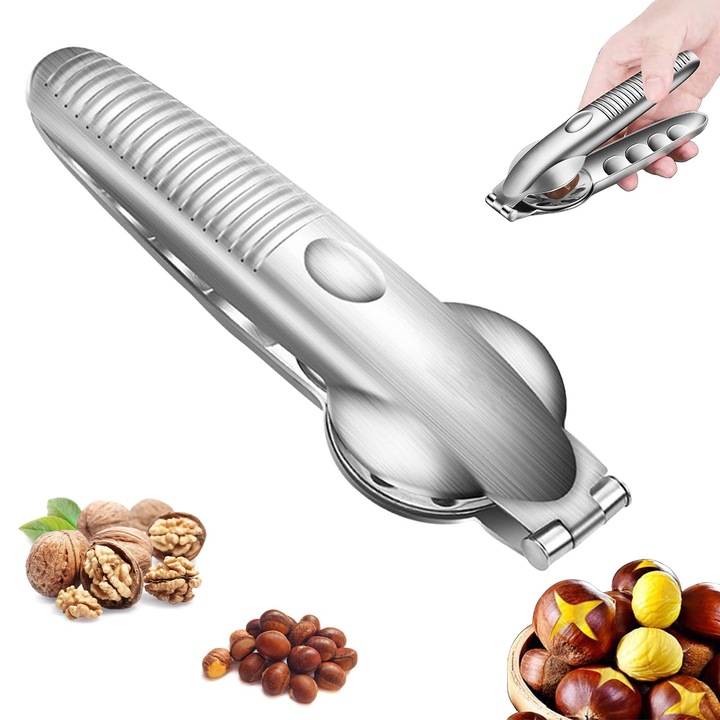 Spargator de nuci, Inox, foarte rezistent,17.5 x 5.2cm, Argintiu