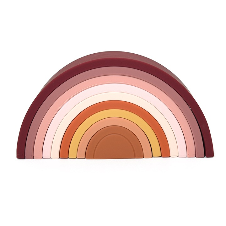 Set de constructie curcubeu din silicon, maro (19x11x5, 1 cm)