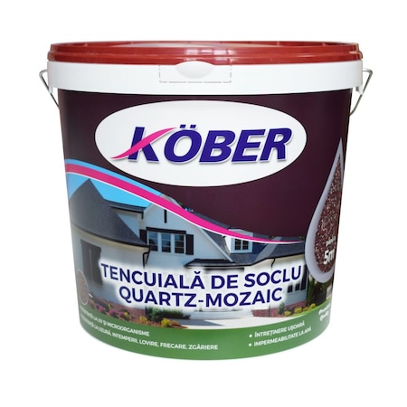Tencuiala mozaicata, soclu, Quartz-Mozaic, Kober, 25 kg - model G310