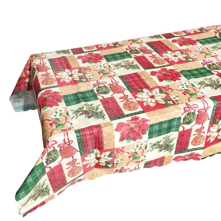 Покривка за маса, 120 x 150cm, Коледна, 100% Polyester fabric