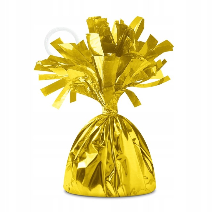 Greutate din folie metalizata pentru baloanele cu heliu, culoare auriu, It's Party Time, 156 g