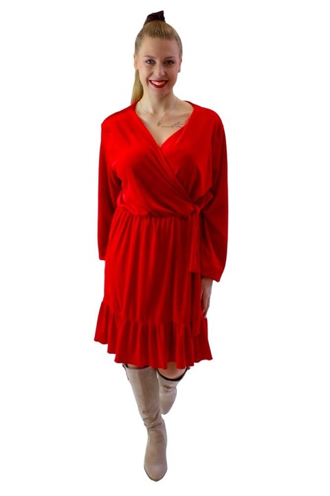 Дамска рокля iZi Полиестер, Червена, Един размер