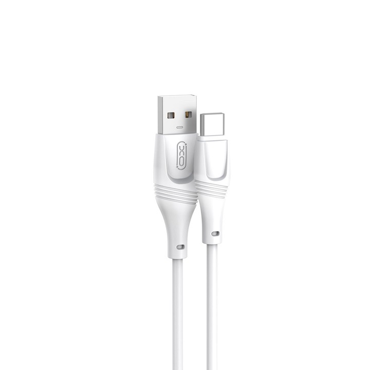 Adat- és töltőkábel XO NB238, USB, USB-C, 1,0 m, 2,4 A, fehér