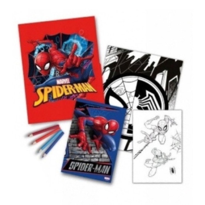 Set de colorat Spiderman, Euroswan, 3+, Multicolor