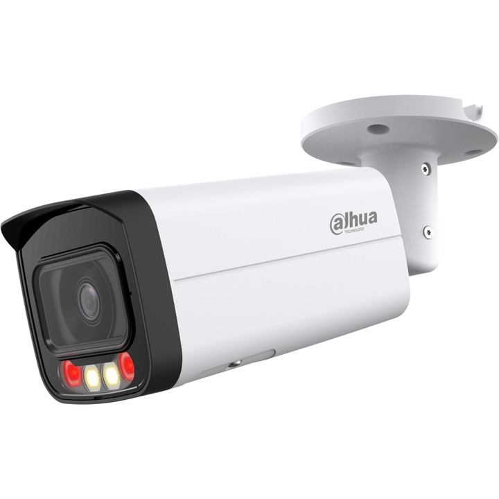 Camera de supraveghere Dahua IPC-HFW2849T-AS-IL-0360B Bullet IP AI WizSense Smart Dual Light 8MP,1/2.7,3.6mm, IR/lumina alba60m/50m, MicroSD 256GB, PoE