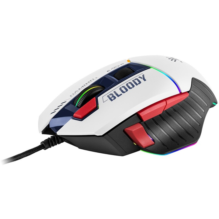 Mouse gaming, Bloody, USB, Alb/Negru