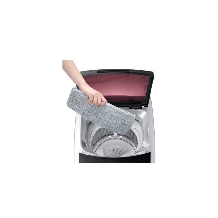 Set 5 rezerve mop plat din microfibra, pentru toate mopurile cu dimensiunea 33x12 cm, Gri, Aisha Store®