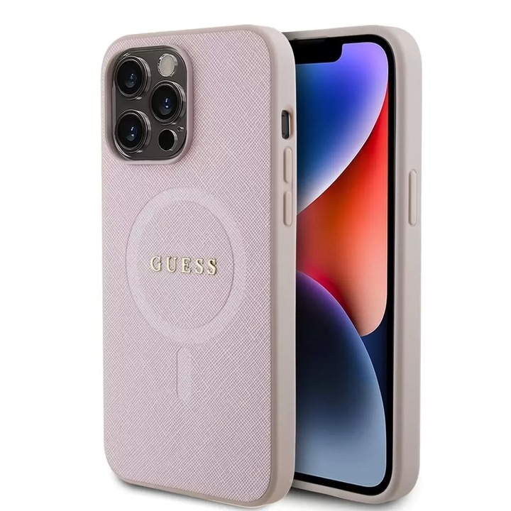 Guess tok Pink Apple Iphone 15 Pro Max készülékhez GUHMP15XPSAHMCP