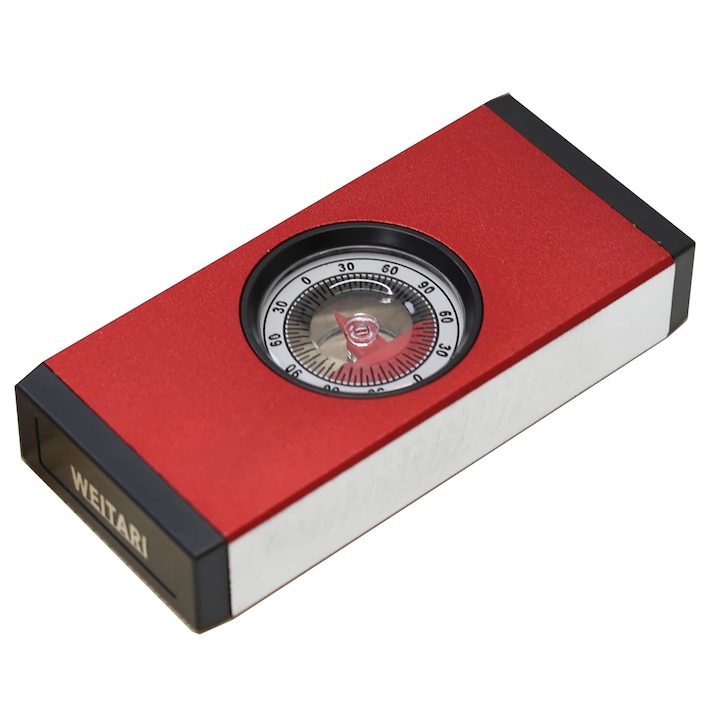 Instrument de masurare a pantei, WEITARI, Aluminiu, Rosu/Negru