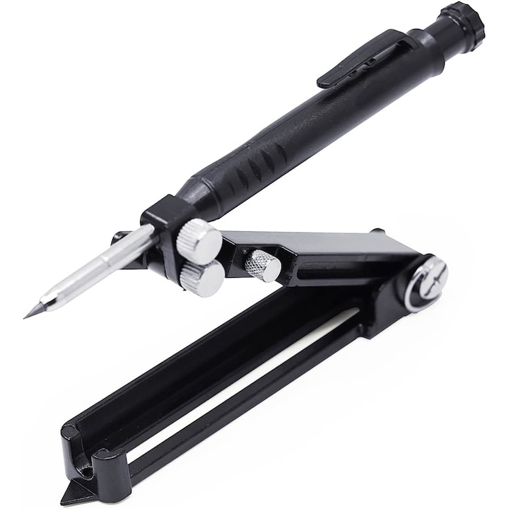 Instrumente pentru gravat in lemn, WEITARI, Aluminiu, Negru