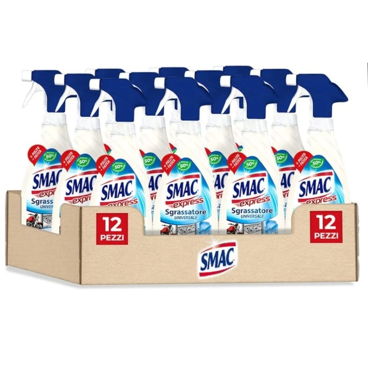 Set 12 bucati Degresant universal Smac express universale zero aloni (vapo ) 650 ml