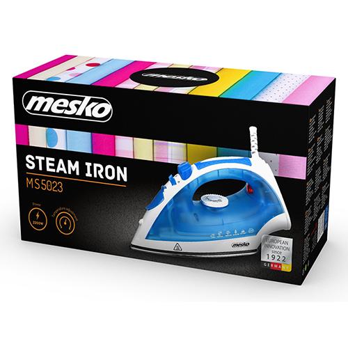 Fier de calcat Mesko MS 5023, 2200W, talpa otel, abur, 1.9m cablu