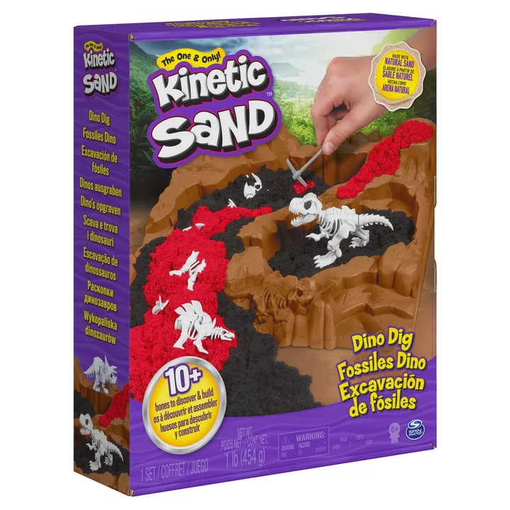 Set Jucarie interactiva Kinetic Sand, Dino Santierul Arheologic