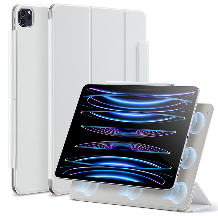 Защитен калъф за таблет ESR, Rebound Magnetic, съвместим с Apple iPad Pro 11, 2018/2020/2021/2022, Бял