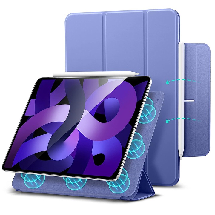 ESR защитно покритие за таблет, Rebound Magnetic, съвместимо с Apple iPad Pro 11 2018/Apple iPad Air 4/5, 2020/2022, лилав