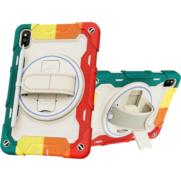 Ütésálló Armor tok, Sigloo, Huawei Matepad pro 11 2022 táblagéphez, 11 hüvelykes, Heavy Duty 2 In 1 Hybrid Cover, intelligens tolltartóval, Multicolor 2