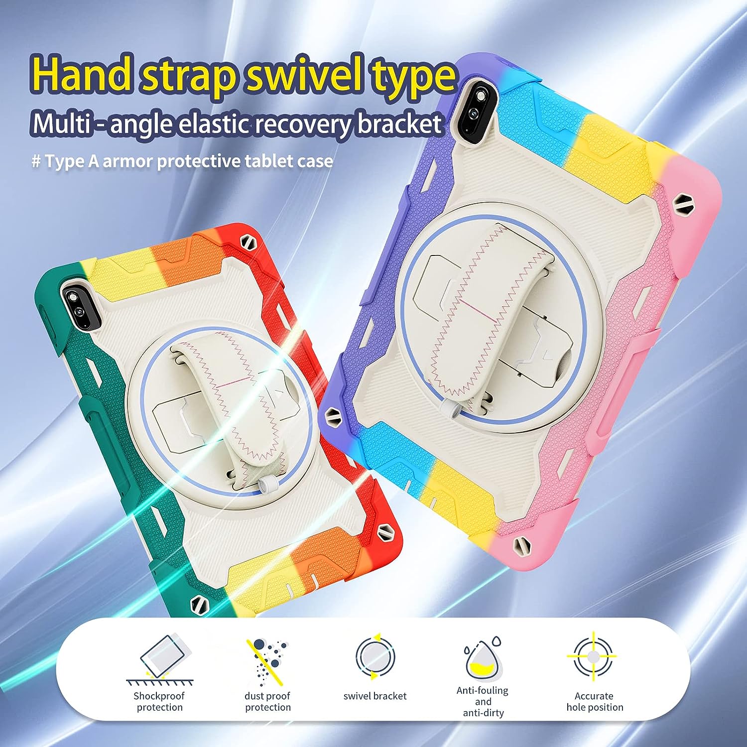 Husa Shockproof Armor, Sigloo, pentru tableta Huawei Matepad pro 11 2024/2022, 11inch, Heavy Duty 2 In1 Hybrid Cover, cu suport smart pen, Multicolor 2