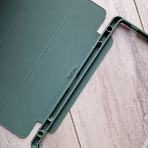 Husa Smart Cover compatibila cu Samsung Galaxy Tab S10 Lite /S10 FE 11inch, Slot Pen, Verde Inchis, TELGORBCS