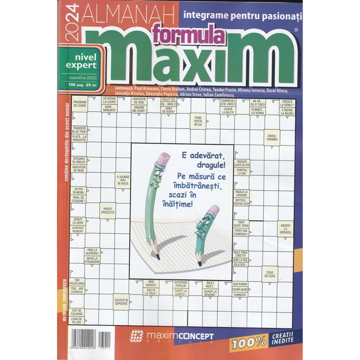 Almanah integrame formula maxim 2024 - nivel expert, editura Maxim