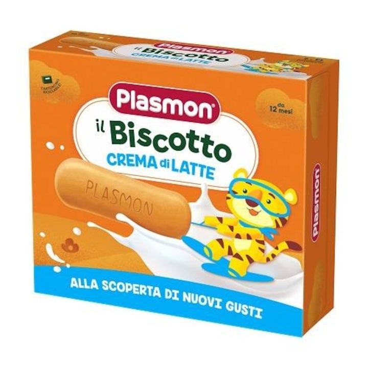 Biscuiti Plasmon cu crema de lapte, 320 g, de la 12 luni