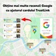 Card Recenzii Google TrustLink, Scanare Usoara cu Telefonul, NFC, QR Code, Link Modificabil, Dashboard cu Analytics Live, Rapoarte