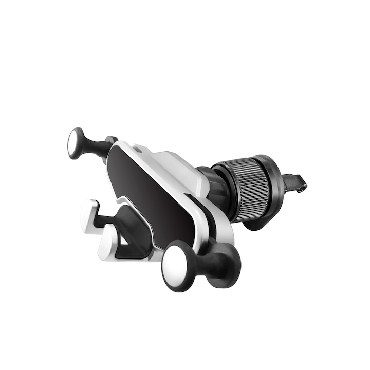 Suport auto pentru telefon, Ajustabil, Universal, Negru/Argintiu