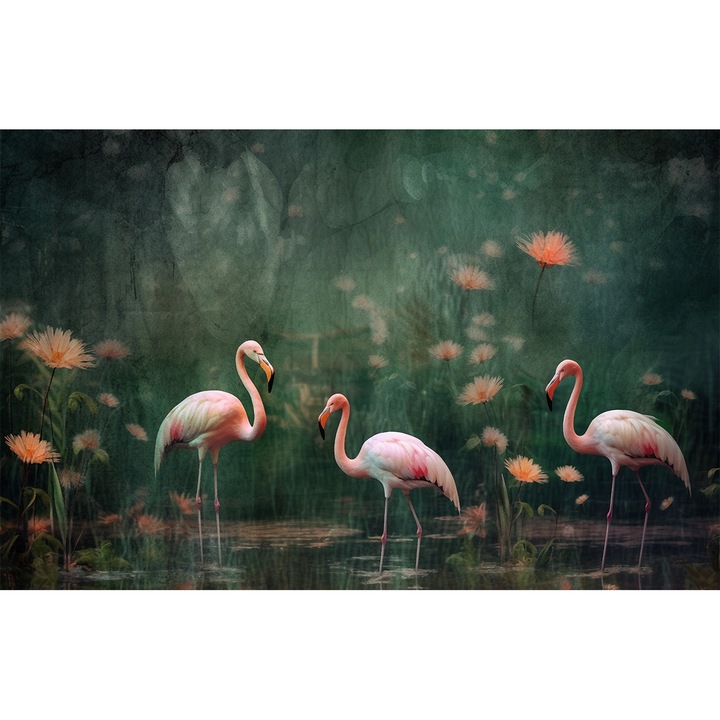 Fototapet fara imbinari H 250 cm x L 400 cm Flamingo