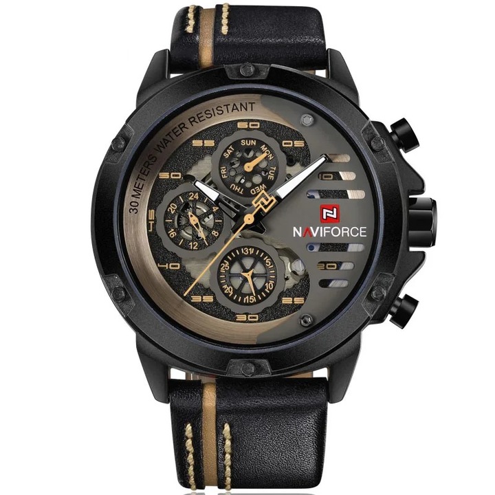 Мъжки ръчен часовник Naviforce Casual Elegant Quartz Chronograph Luxury Quartz Military Style Army