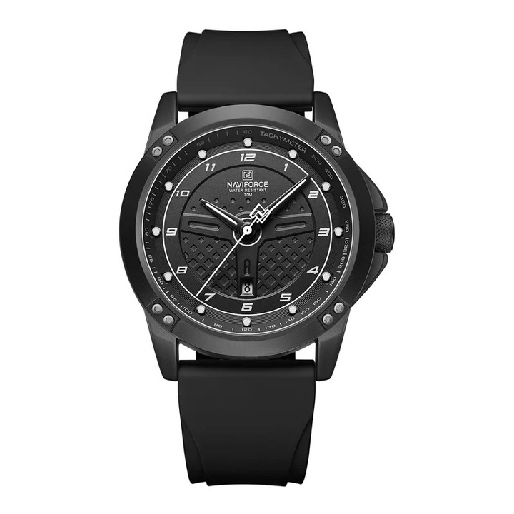 Ceas barbatesc de mana Naviforce Casual Sport Cronograf Fashion Quartz Analog Stil Militar Army Negru