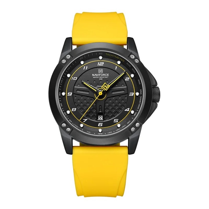 Мъжки часовник Naviforce Casual Fashion Sport Chronograph Quartz Analog Military Style Army Yellow